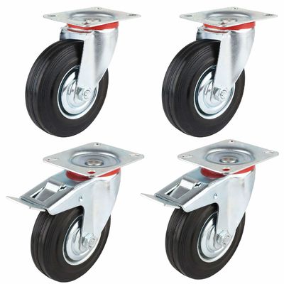 3 " 4 " 5 " 6 " 8 Inch cao su bánh xe, thép lõi cuộn vòng bi bánh xe OEM ODM