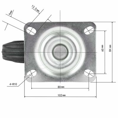3 " 4 " 5 " 6 " 8 Inch cao su bánh xe, thép lõi cuộn vòng bi bánh xe OEM ODM