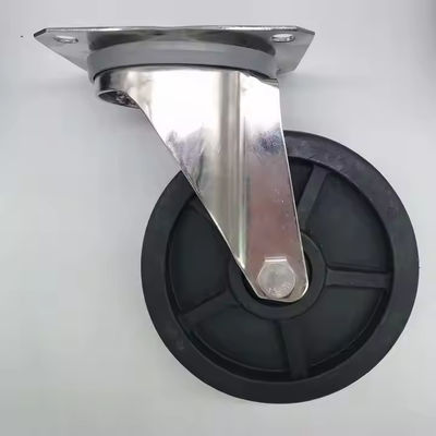 Đen thép không gỉ bánh xe quay Castor công suất nặng 50mm chiều rộng đường chạy chống nhiệt