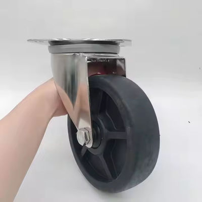 Đen thép không gỉ bánh xe quay Castor công suất nặng 50mm chiều rộng đường chạy chống nhiệt