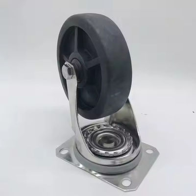 Đen thép không gỉ bánh xe quay Castor công suất nặng 50mm chiều rộng đường chạy chống nhiệt