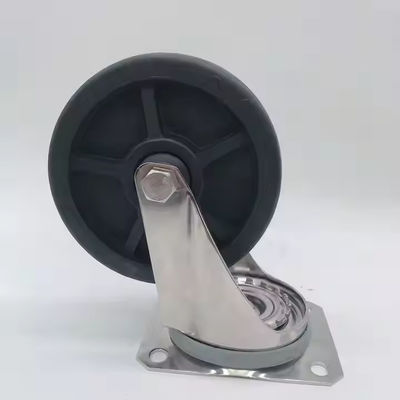 Đen thép không gỉ bánh xe quay Castor công suất nặng 50mm chiều rộng đường chạy chống nhiệt