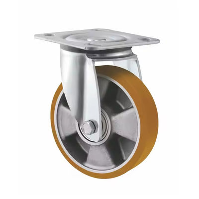5 Inch 6 Inch 8 Inch Heavy Duty Rotating Casters Wheels European Style Aluminium Core PU Caster
