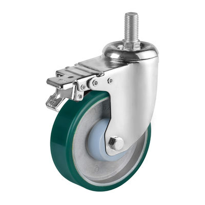 Vòng xoay nhôm polyurethane với vòng bi quả bóng, Vòng xoay công nghiệp trung bình nặng