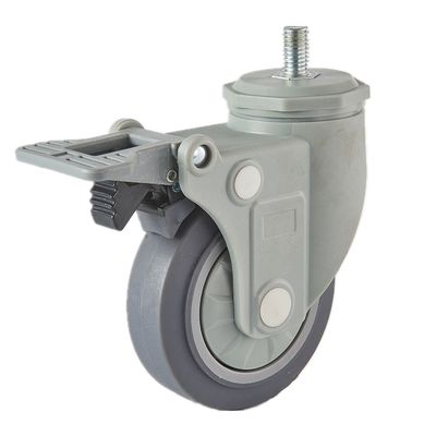 Nhựa Yoke TPR Trung hạn nhiệm vụ y tế Casters bánh xe Đơn vị lắp đặt