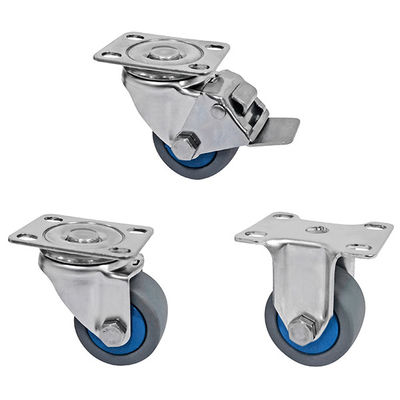 Thermoplastic cao su Stainless Steel Casters 50mm Lốp lốp