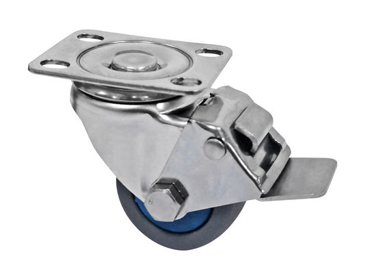 Thermoplastic cao su Stainless Steel Casters 50mm Lốp lốp
