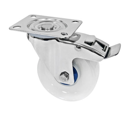 Công suất trung bình 304 thép không gỉ Casters màu trắng PA Casters 150-200KG Capacity tải