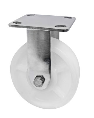 White PA Caster 304 Stainless Steel Heavy Duty Caster Wheels 400KG-600KG Khả năng tải