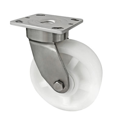 White PA Caster 304 Stainless Steel Heavy Duty Caster Wheels 400KG-600KG Khả năng tải