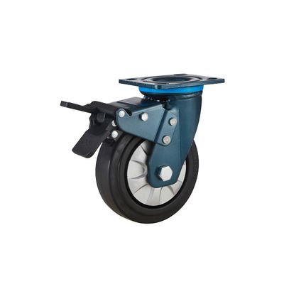 100mm 150mm Heavy Duty Castors Hi đàn hồi thermoplastic cao su bánh xe quay