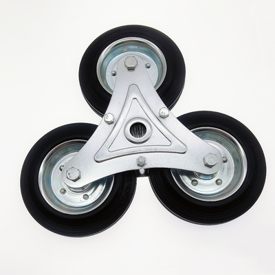 160mm Đen cao su cầu thang leo trèo với vòng bi